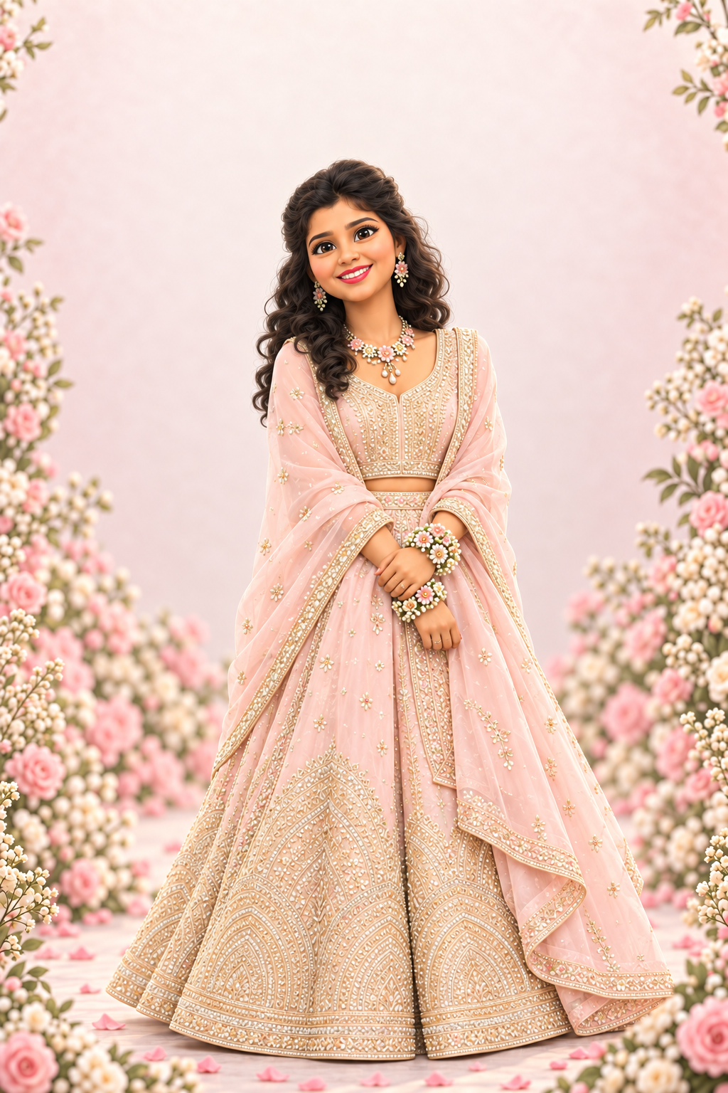 Bridal caricature of Uzma Zafar